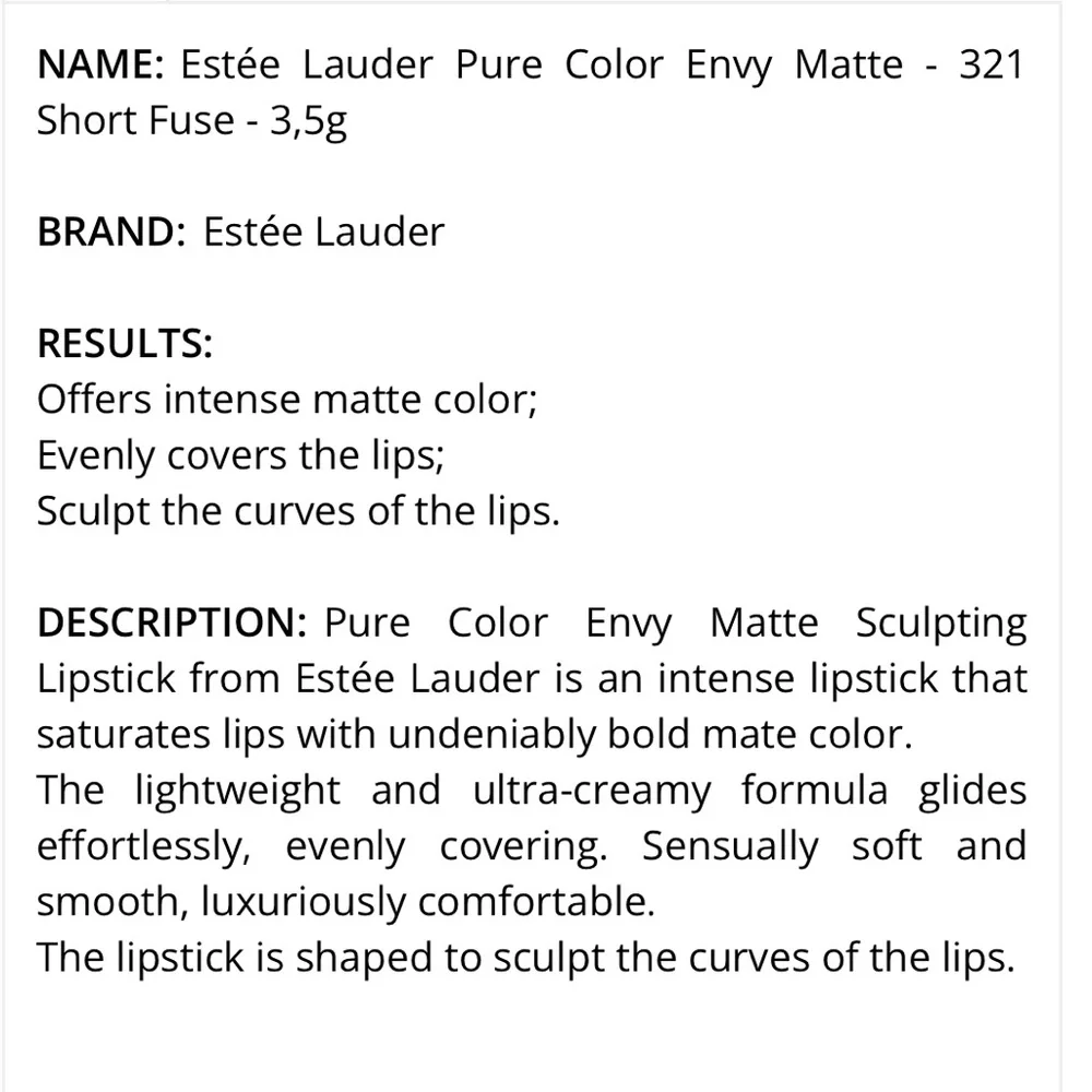 NWT Estee Lauder Pure Color Envy Matte Lipstick - Picture 6 of 6